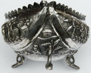 Antique Anglo Indian Low Grade Silver Or Silver Plated Bowl; C1890