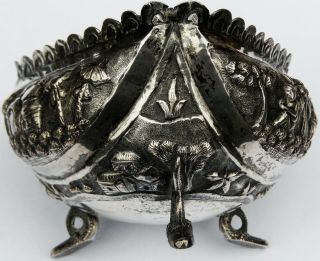 Antique Anglo Indian Low Grade Silver or Silver Plated Bowl; c1890 3