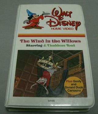 Disney Wind In The Willows Vhs 1st Video Release 1982 Clamshell Mr Toad Rare