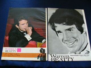 1960s Warren Beatty Japan Vintage 10 Clippings Bonnie And Clyde Very Rare