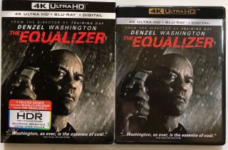 The Equalizer 4k Ultra Hd Blu Ray 2 Disc Set,  Rare And Oop Slipcover Sleeve
