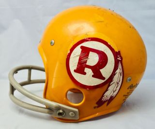 RARE Vintage Washington Redskins 1970 - 71 Football Helmet Yellow Full Rawlings 2