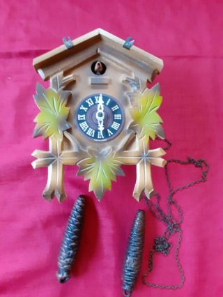 Vintage Cuckoo Clock.  Spares Or Repairs Only.