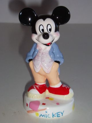 Rare Disney Vintage Schmid Dapper Mickey Mouse Ceramic Figurine