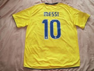 Rare Barcelona 10 Messi Xl Shirt Away Camiseta 2008 2009 Nike 08