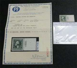 Nystamps Us Stamp 536 Og Nh $60 Pf Cert Plate 100d As Single Rare