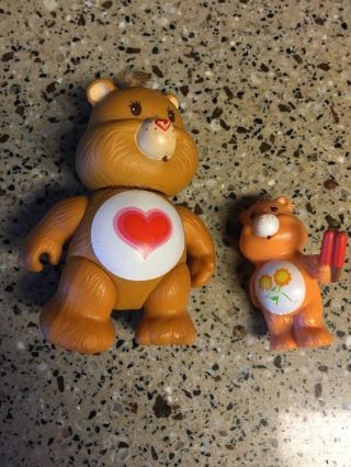 Vintage Kenner Care Bears Tender Heart Bear 3 " Figurine,  Mini Friendship Bear