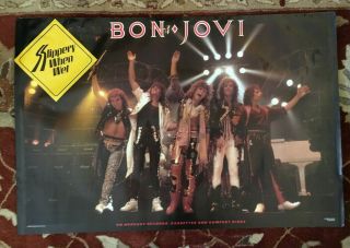 Bon Jovi Slippery When Wet Rare Promotional Poster 24 " X36 "