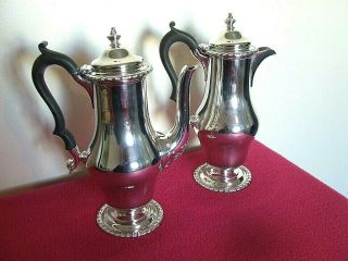 Lovely Vintage Elkington Silverplate Matching Tea & Coffee Pots
