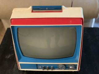 Vintage Ge General Electric Tv Sf2100ame 12 Se Chassis Red White Blue (rare)