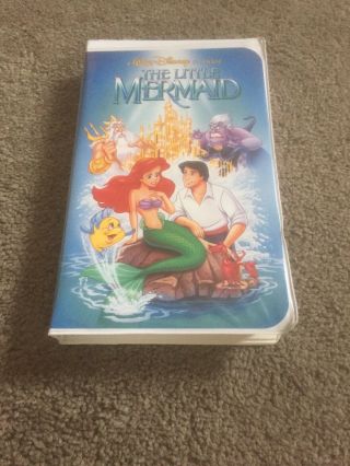Disney " The Little Mermaid " Vhs 1989 Black Diamond Edition W/ Banned Cover Rare