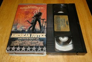 American Justice Aka Jackals (vhs,  1987) Lightning Video Rare Action Sleaze