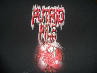 Putrid Pile Tour Shirt Size 2xl Death Metal Dying Fetus Deeds Of Flesh Rare