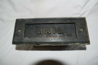 Vintage Cast Iron / Brass Mail Box Slot - 1920 
