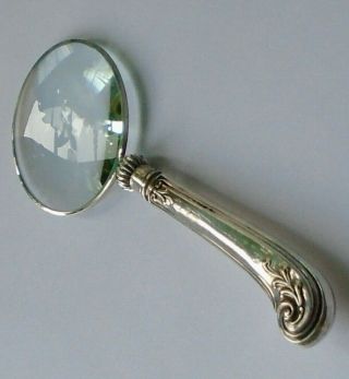 William Hutton & Son HM Sterling Silver Handle Magnifying Glass Sheffield 1913 3