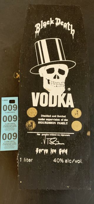 Black Death Vodka Wood Coffin Case Collectible Slash Guns N Roses Rare
