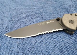 Rare/Discontinued SOG Flash II Aluminum Gray Scales Assisted Pocket Knife S344 3