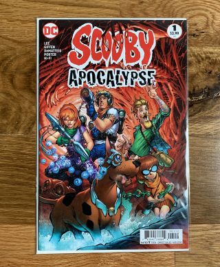 Scooby Apocalypse 1 2nd Print " Red " Cover Variant Jim Lee Rare Limited Edition