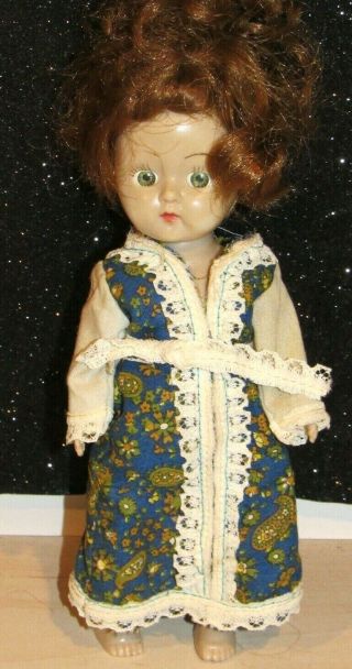 Rare Htf Vintage 1955 Ginny Type Ginger Or Ninette Hp Doll 7.  5  Painted Lashes