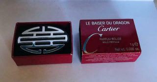 Nib Full/unused " Cartier - Le Baiser Du Dragon " Solid Perfume Compact Very Rare