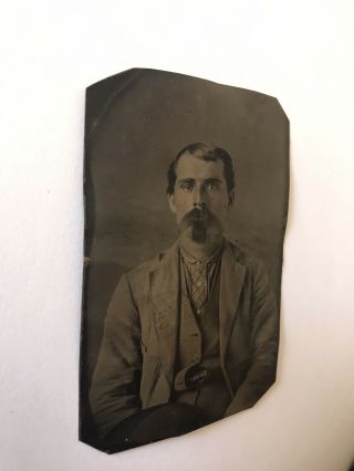 TIN TYPE PHOTO - 1860’s CIVIL WAR ERA PHOTO - Image On Iron Sheeting - Rare 3