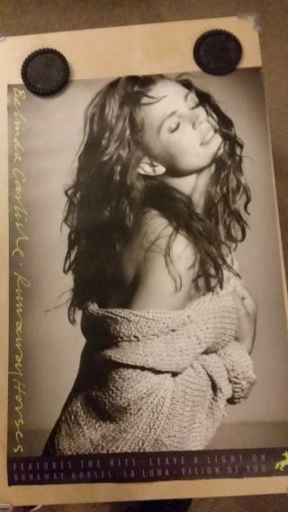 Belinda Carlisle - " Runaway Horses " Rare Oop Promo Poster 20 " X 30 " In.