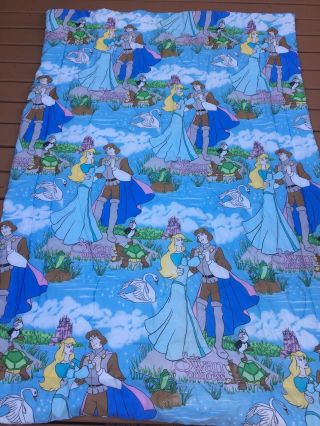 Vtg 90s The Swan Princess Movie Twin Size Bed Comforter Rare 1994
