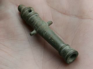 Post Medieval / Georgian Bronze Toy Cannon Metal Detecting Find.