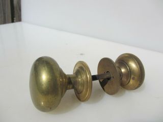 Large Antique Brass Door Knobs Handles Pulls Plates Old Victorian Vintage