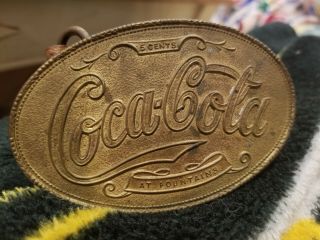 Vintage Coca Cola Coke Rare Tiffany Foundry Belt Buckle