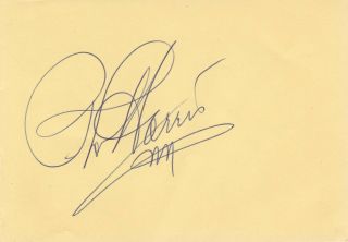 Rare Phil Harris Signed Album Page Autograph Aristocats Jungle Book Baloo Disney