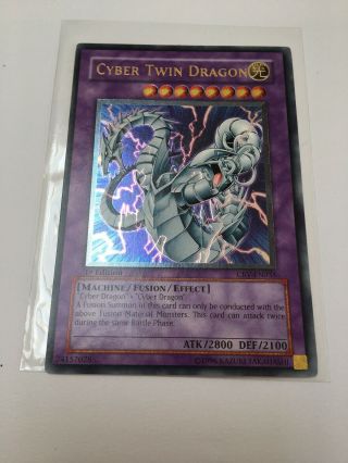 Yugioh Ultra Rare Cyber Twin Dragon 1st Edition Ultimate Rare Crv