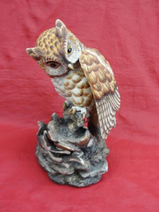 Rare Boehm England Limited Edition Bone Porcelain Screech Owl 10 3/4 " High
