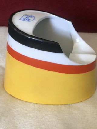 Art Deco Ships Funnel Ashtray By Friderich Schumann Contrasting Colour Stripes