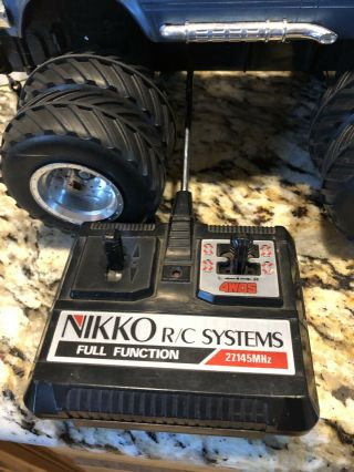 Rare Vintage Nikko R/C Big Brutus 4WDS,  Remote Control Truck. 2