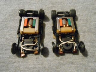 (2) Slot Car - Vintage - Tyco - Brass / Gold Chassis - Ultra Rare