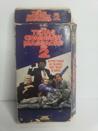 Texas Chainsaw Massacre 2 Vhs Horror Rare Video Treasures Box Only