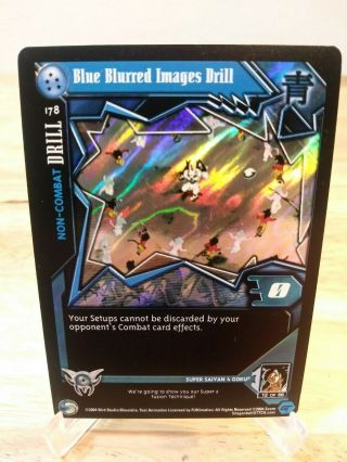 Dbz Ccg Dragon Ball Z Gt Blue Blurred Images Drill 178 Limited Alt Foil Card 04