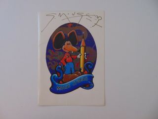 Rare " Psychedelic Artist " Stanley Mouse Hand Signed 5x7 Postcard Paas