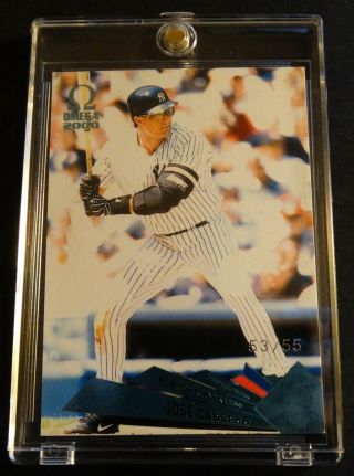 Jose Canseco 2000 Pacific Omega Platinum Proof 53/55 Rare York Yankees (672)