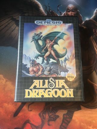 Alisia Dragoon Sega Genesis Case & Game Rare