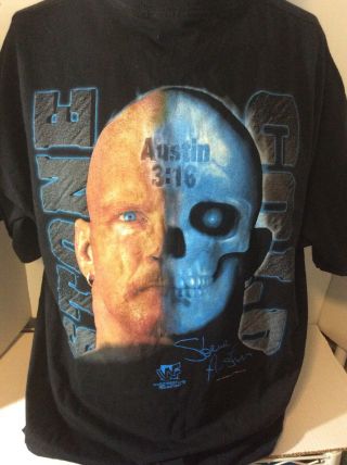 Stone Cold Steve Austin Terminator Skull T Shirt WWF 2XL 1997 Rare Vintage 2