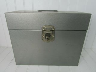 Vintage Ballonoff Porta File 1970s Gray Metal File Box No Key