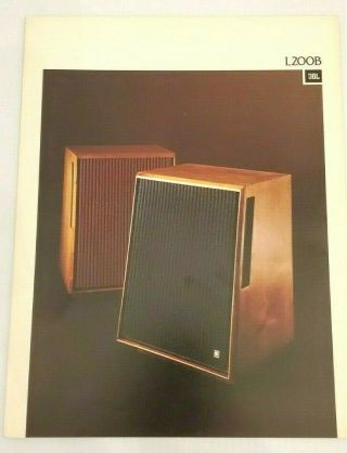 Rare Vintage Jbl L200b Speaker Dealer Brochure