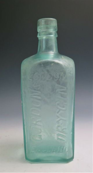 Antique Gordons Dry Gin Glass Bottle London England Boars Head