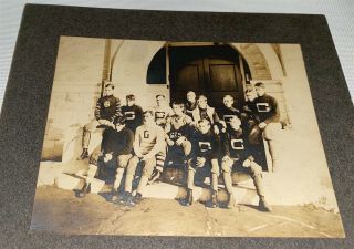 Rare Antique American Sports Team Football Uniform G.  S.  Cabinet Photo 1905