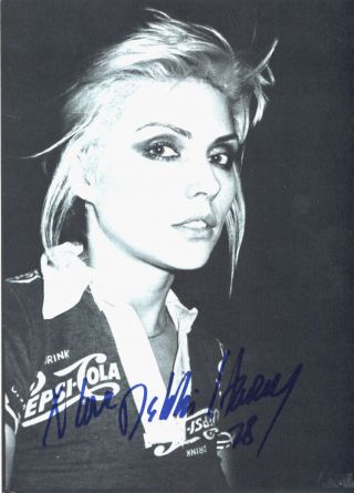 Rare Blondie Debbie Harry 5x7 Large 1979 Official Fan Club Postcard