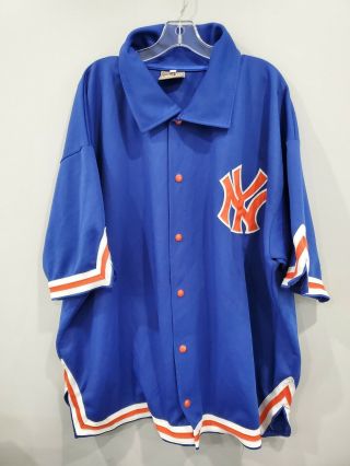 Rare Vtg Mitchell Ness York Knicks 1969 - 70 Warm Up Jersey Jacket Mens 56 3xl