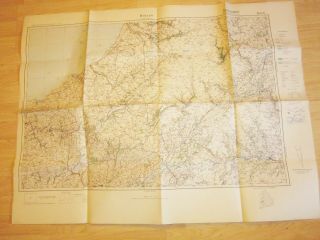 Ww2 German 1:100000 Fliegerkarte Pilot Map - Battle Of Britain 21 - Rare