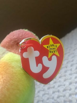 Ty Beanie Baby Rare Retired GARCIA Bear with Tag Errors PVC Pellets 1993 - 1995 2